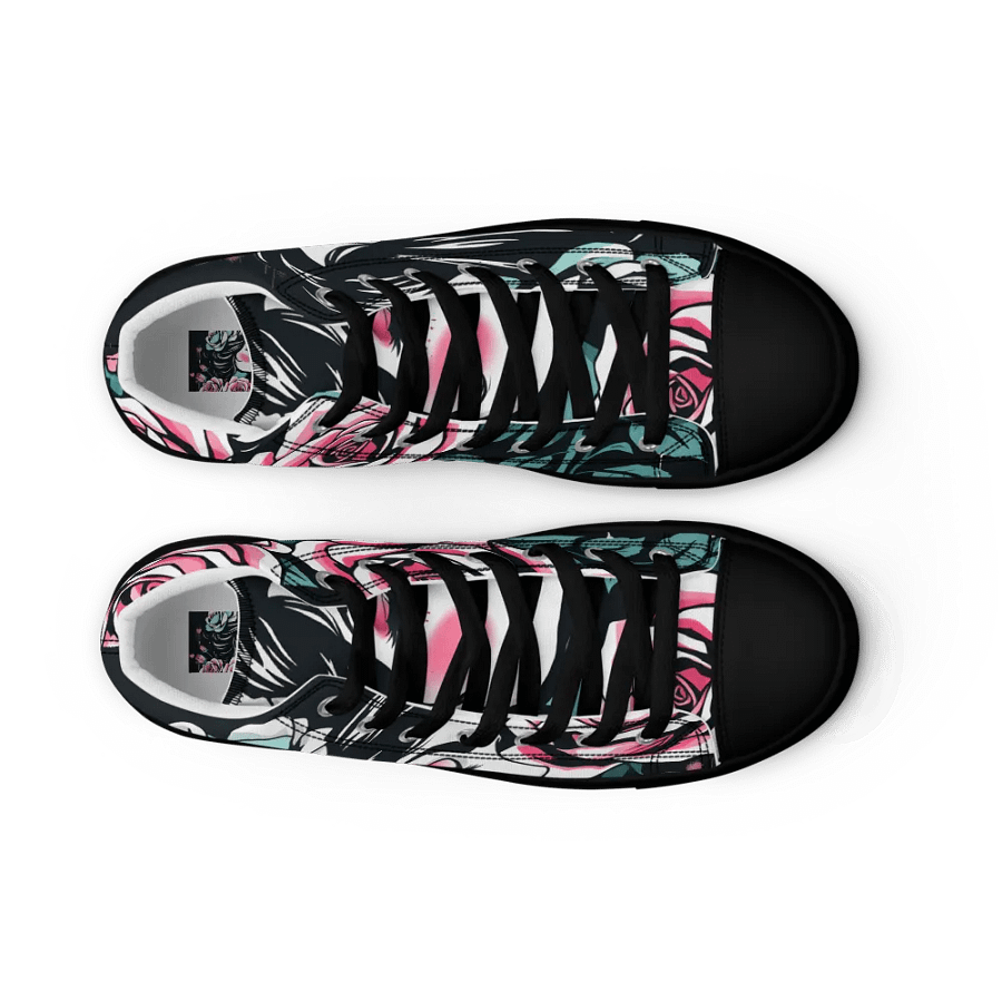 Romantic Roses Women's High Top Canvas Shoes product image (9)