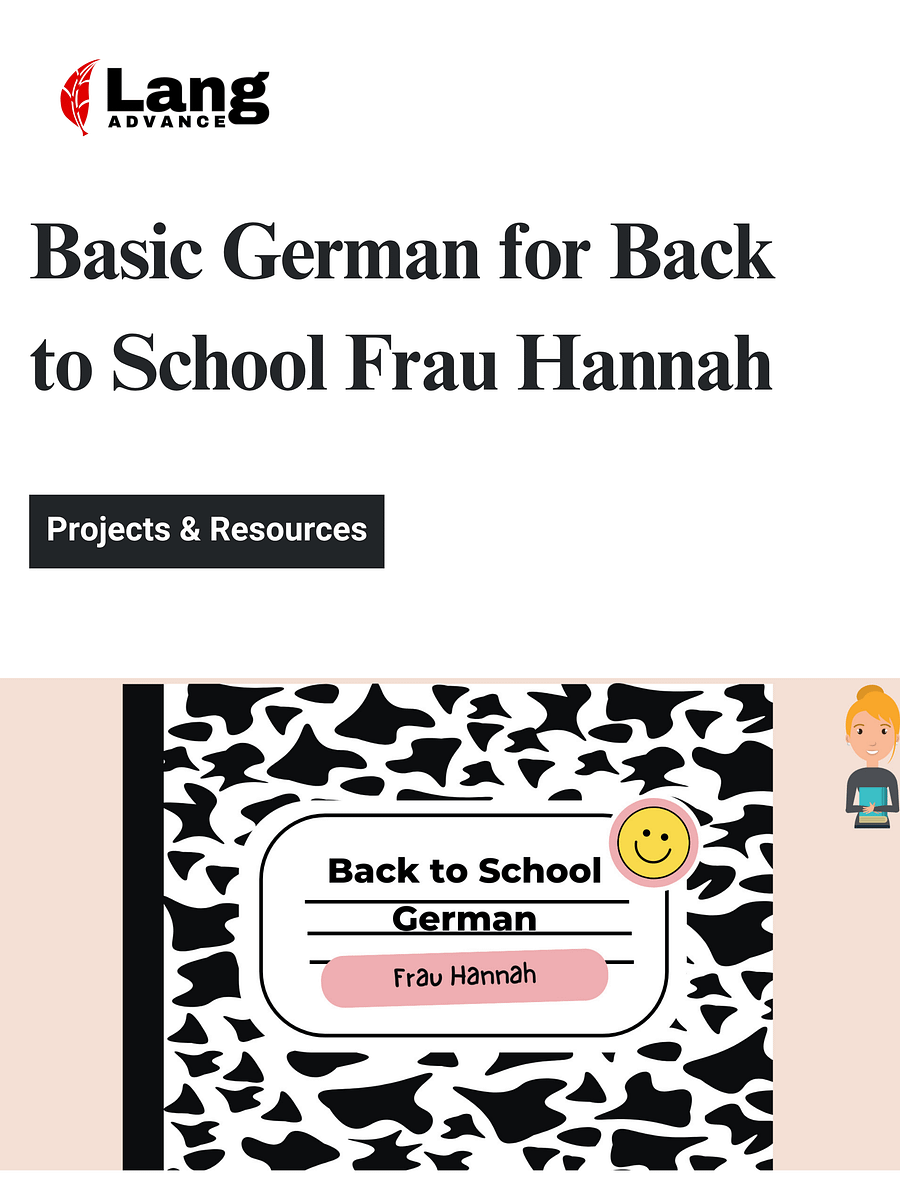 Basic German for Back to School Frau Hannah product image (1)