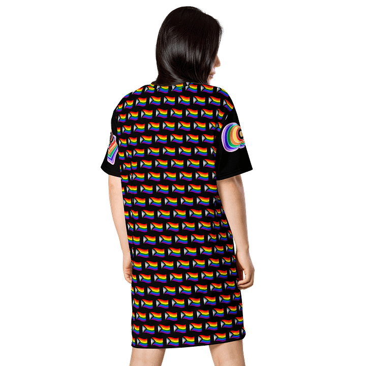 LGBTQIAP2S+ 2025, Rainbow Gay, Black Tee Dress product image (2)