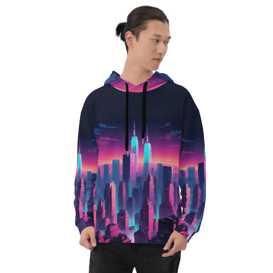 Vaporwave New York City All Over Print Hoodie product image (7)