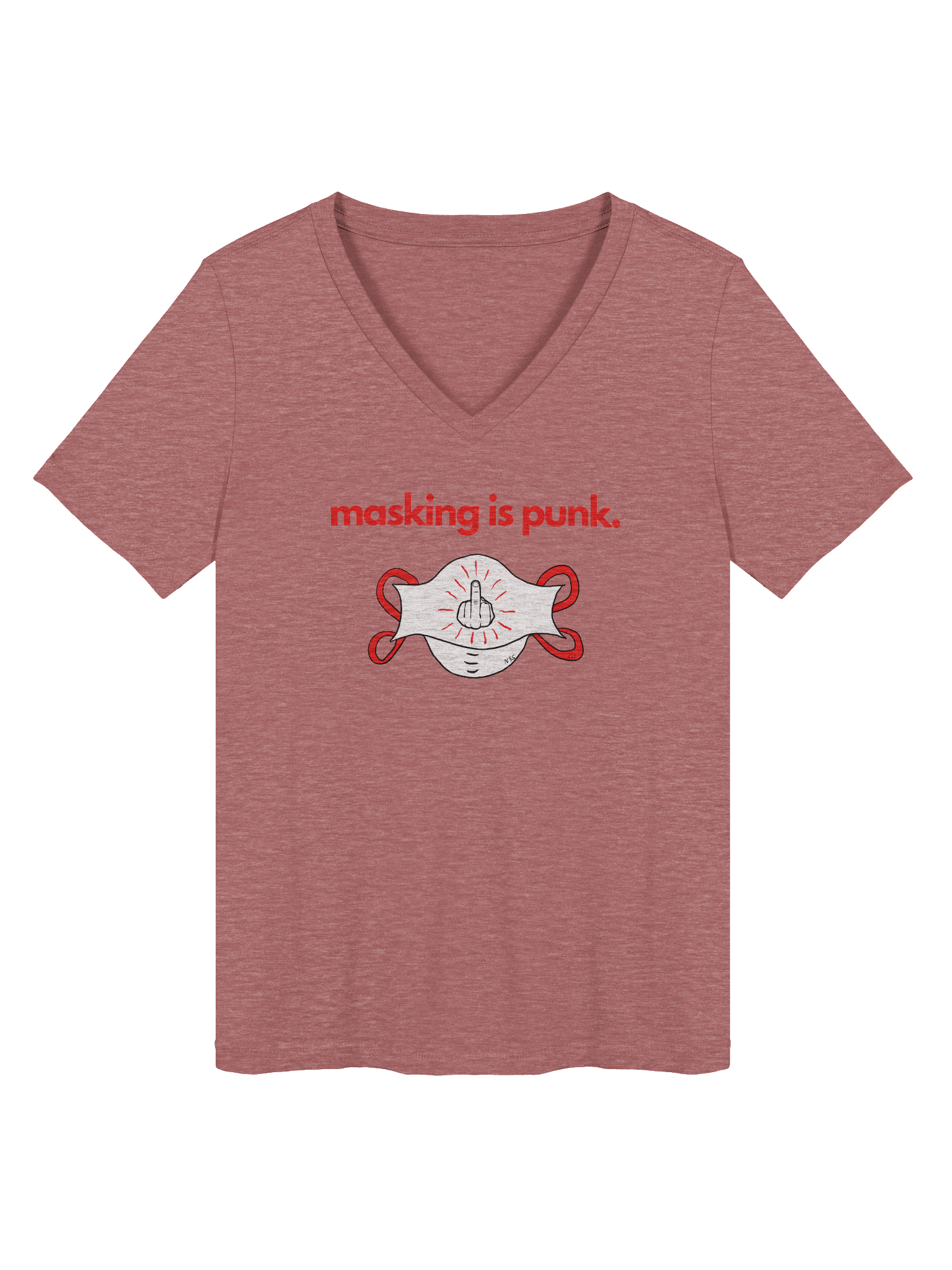 Masking Is Punk v-neck tee product image (56)