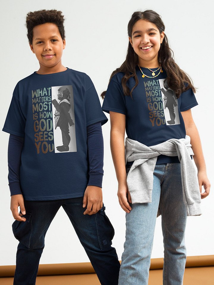 " What Matters Most Is How God Sees You" Brave, Christian, Youth T-Shirt. product image (1)