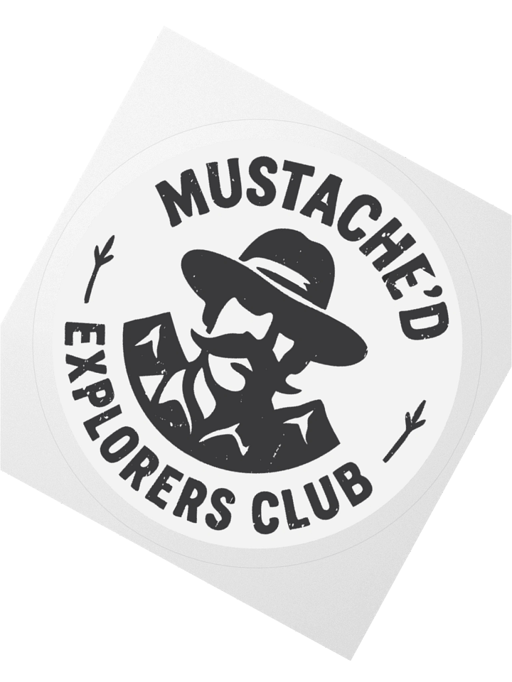 Mustache'd Explorers Club Sticker product image (2)