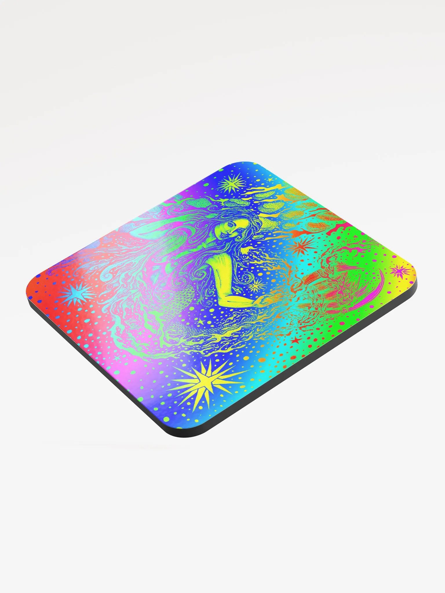 Limited edition Full Rainbow Aquarius Zodiac coaster product image (3)