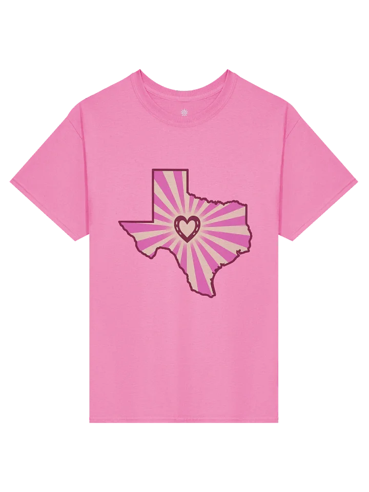 Love Texas State Shaped Outline Boxy Fit Unisex T-Shirt product image (97)