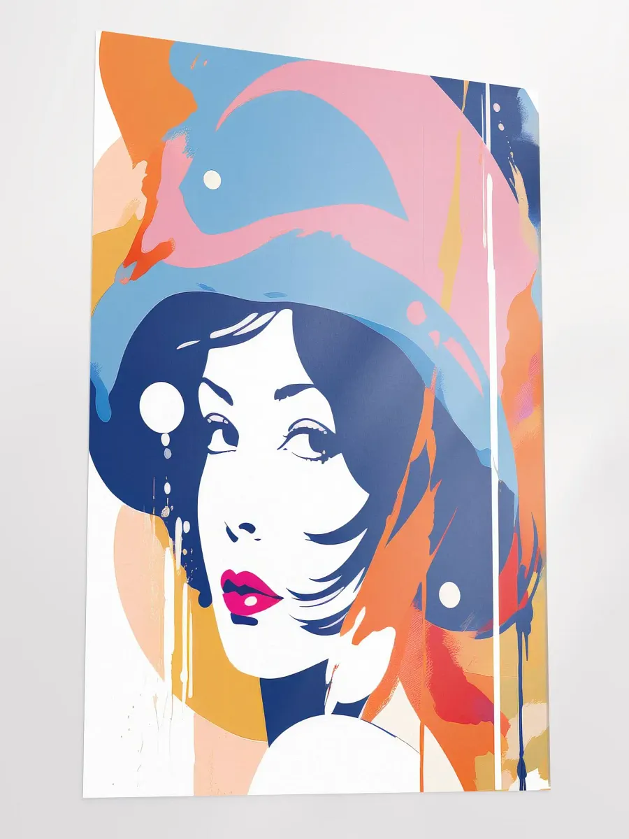 Abstract Woman v7 - Vintage Style Poster - Girly - Large 24x36 Inches product image (3)