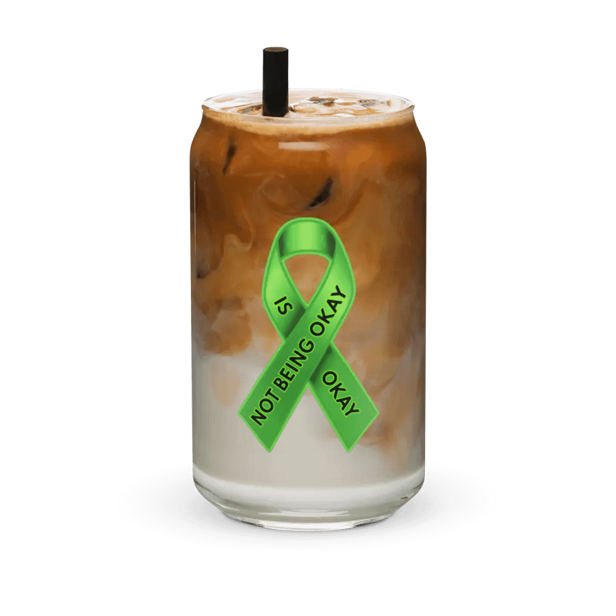 Green Ribbon Awareness Can-Shaped Glass product image (6)