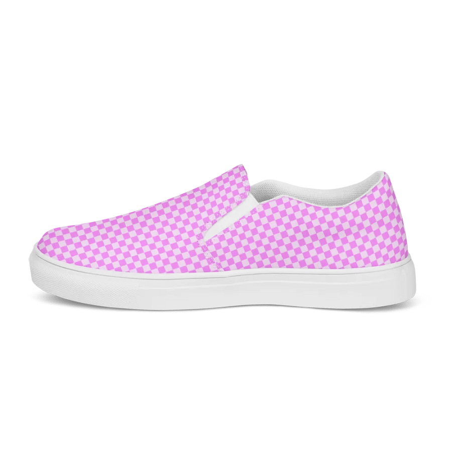 Pink Checkered Mens Slip Ons n. 29 product image (8)