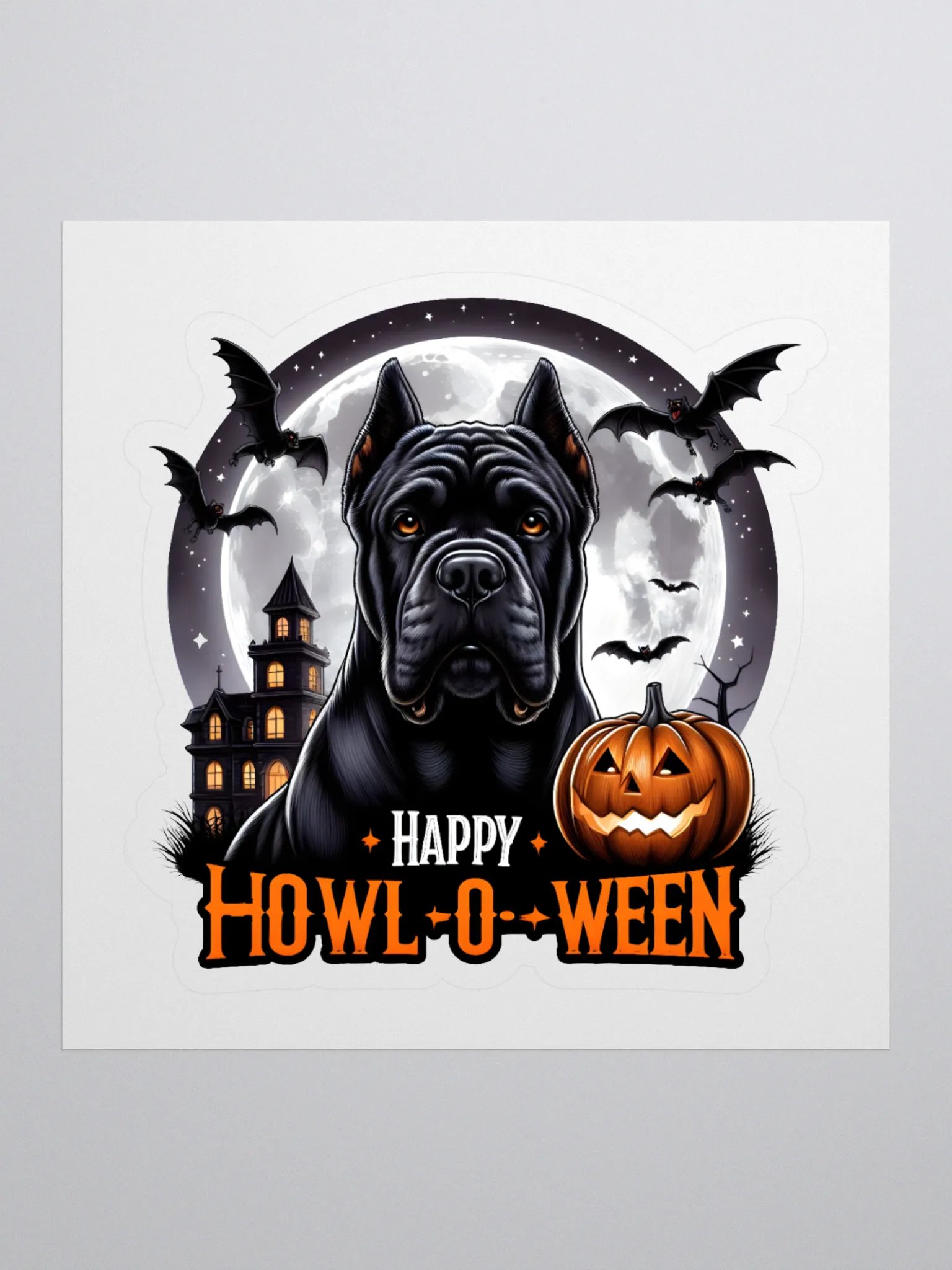 Cane Corso Happy Halloween Sticker: The Perfect Festive Touch product image (1)