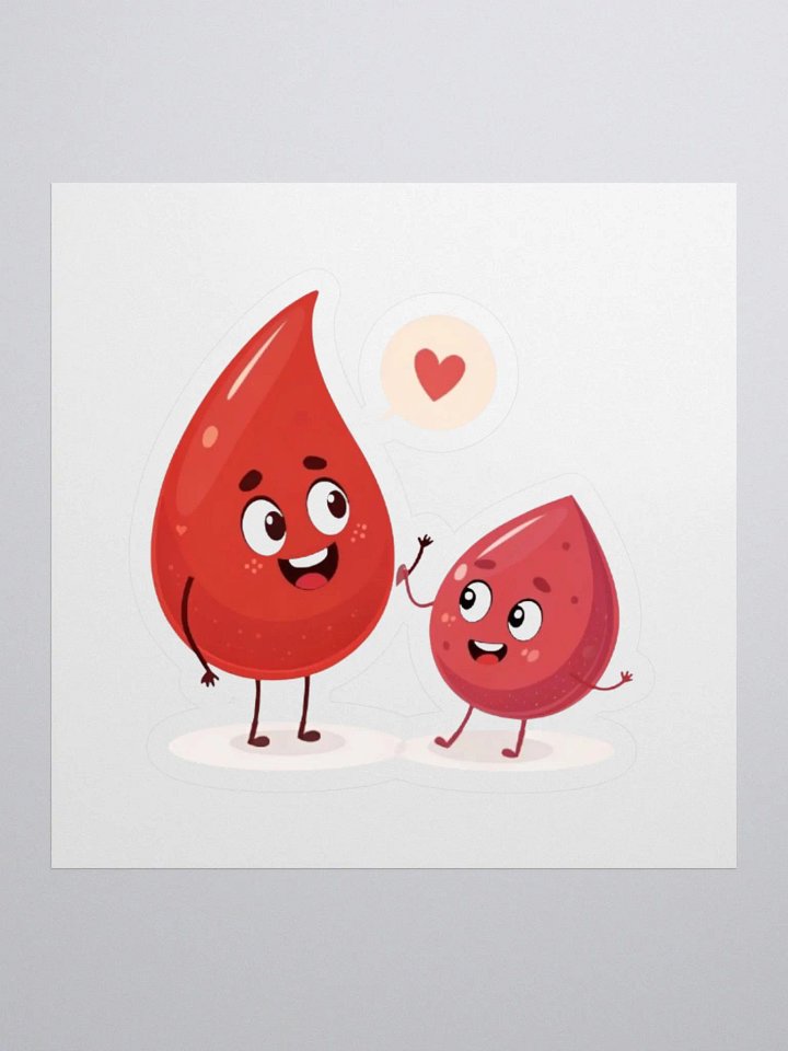 Cheerful Blood Drops Kiss Cut Stickers product image (1)