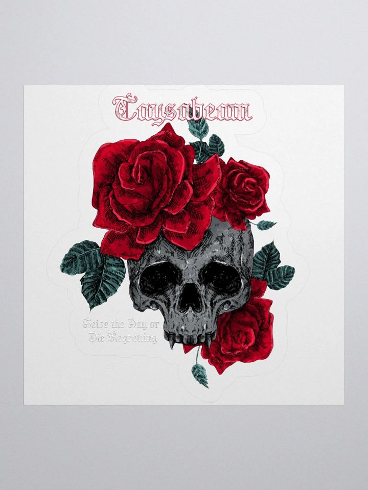 Gothic Skull and Roses Kiss Cut Stickers product image (2)