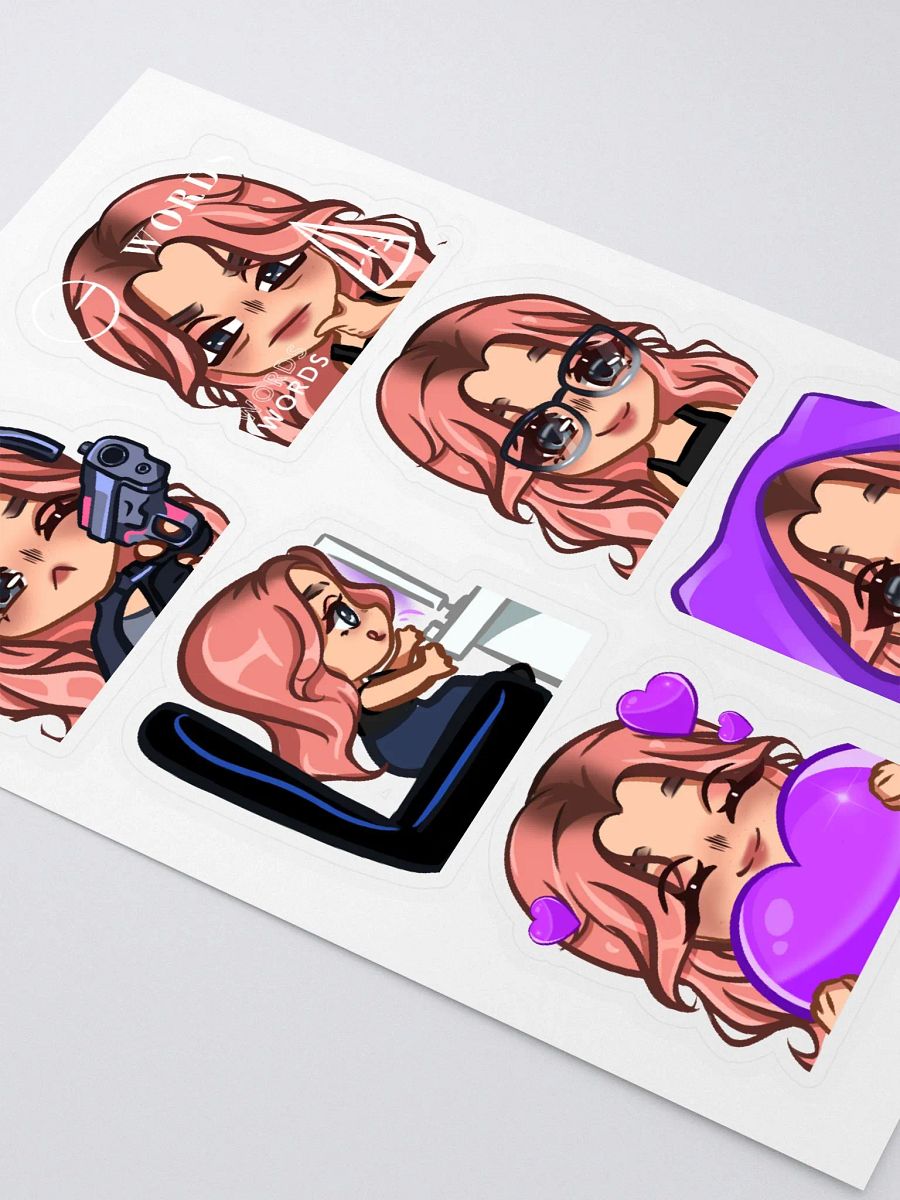 Baby Pink Emote Sticker Sheet product image (3)
