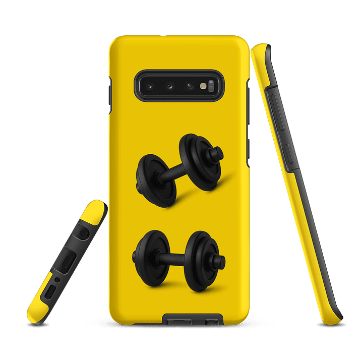 Yellow Strength Unleashed Double Dumbbell Samsung® Case product image (3)
