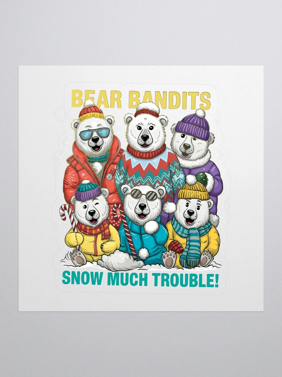 Bear Bandits of the North Fun Polar Bear Sticker product image (1)