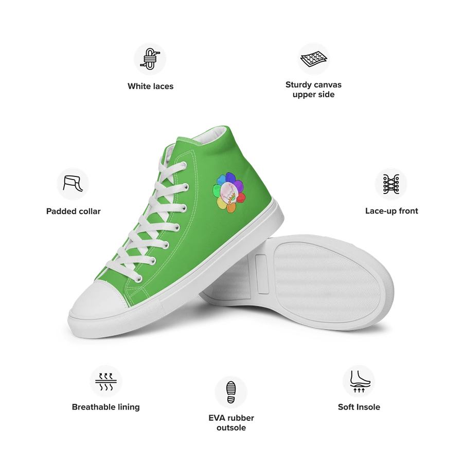 Green and White Flower Sneakers product image (42)