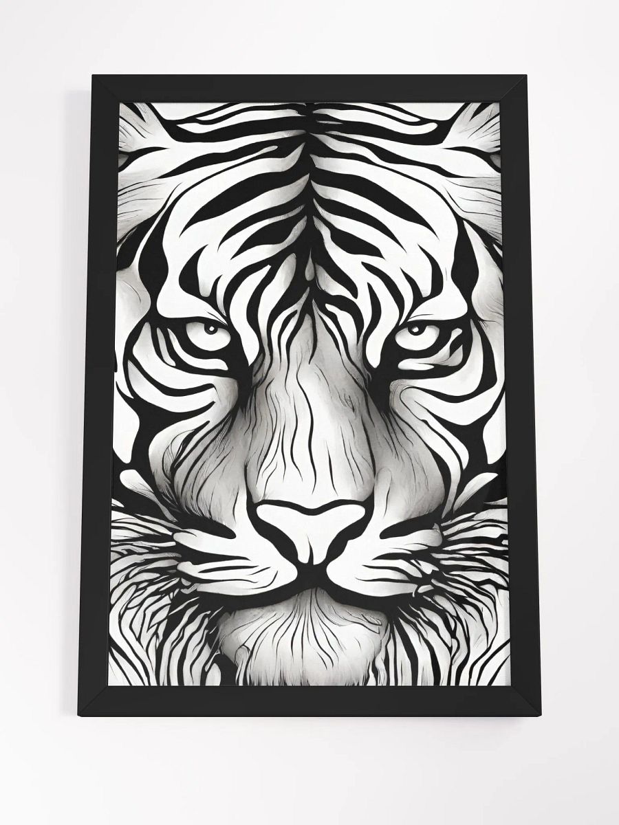 Roar with Power: Framed Tiger Face Wall Art product image (7)
