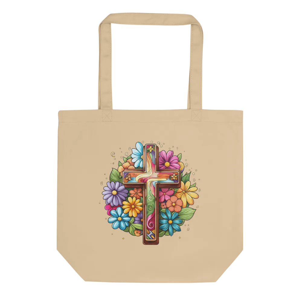 Floral Cross Eco Tote product image (1)
