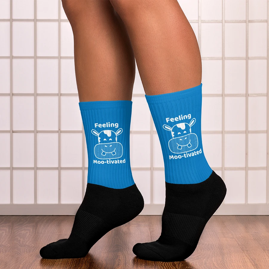 Feeling Mootivated Blue Cow Socks product image (14)