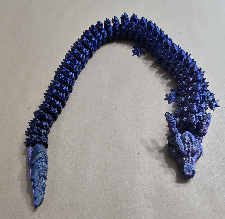 Flexi Dragon Toy – Articulated Fidget Dragon in Multiple Colors – 3D Printed Fantasy Creature Gift for Kids & Adults product image (9)