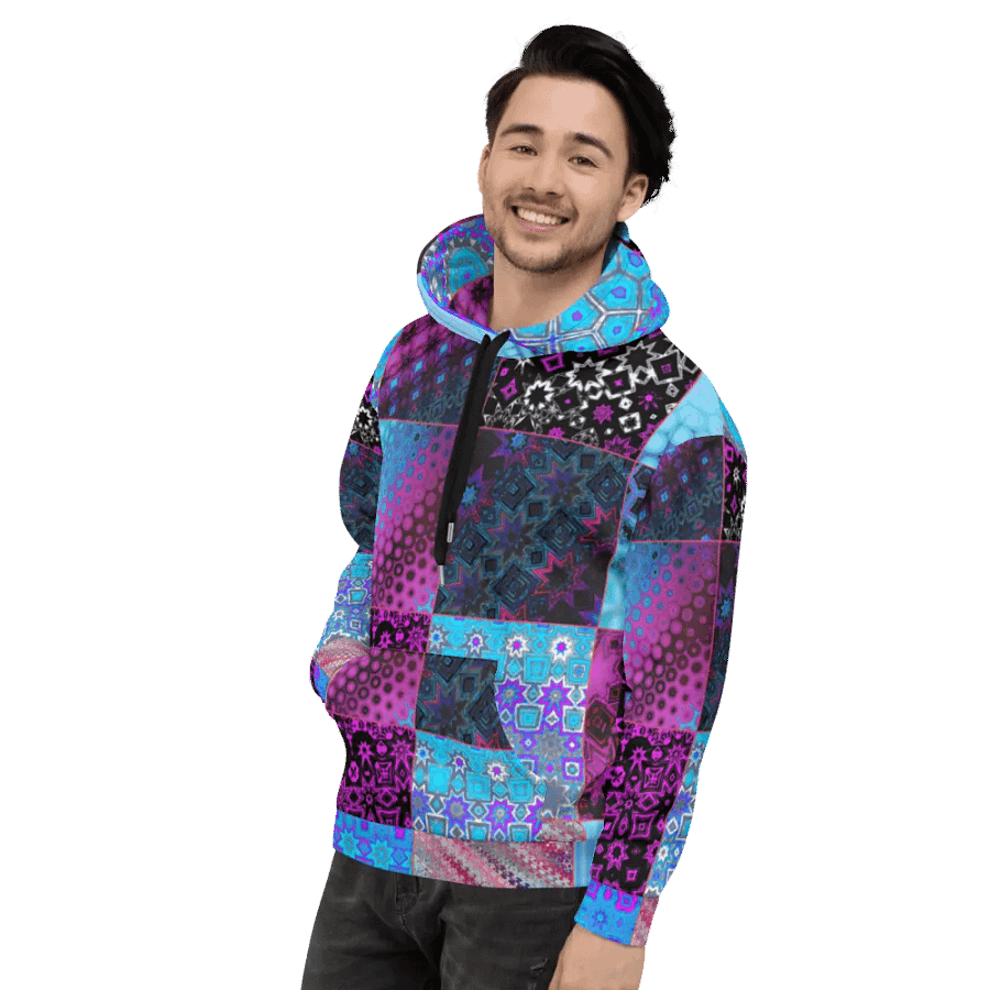 Abstract Patchwork Celebration Unisex Hoodie product image (5)