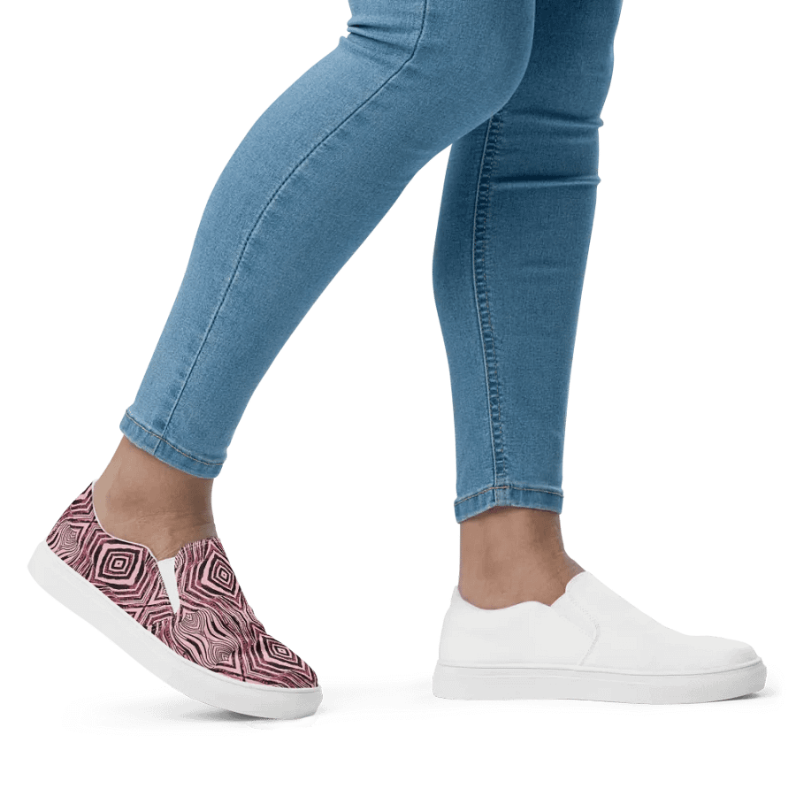 Zebra Collection in Pink Rose -Women's Slip-On Canvas Shoes product image (6)