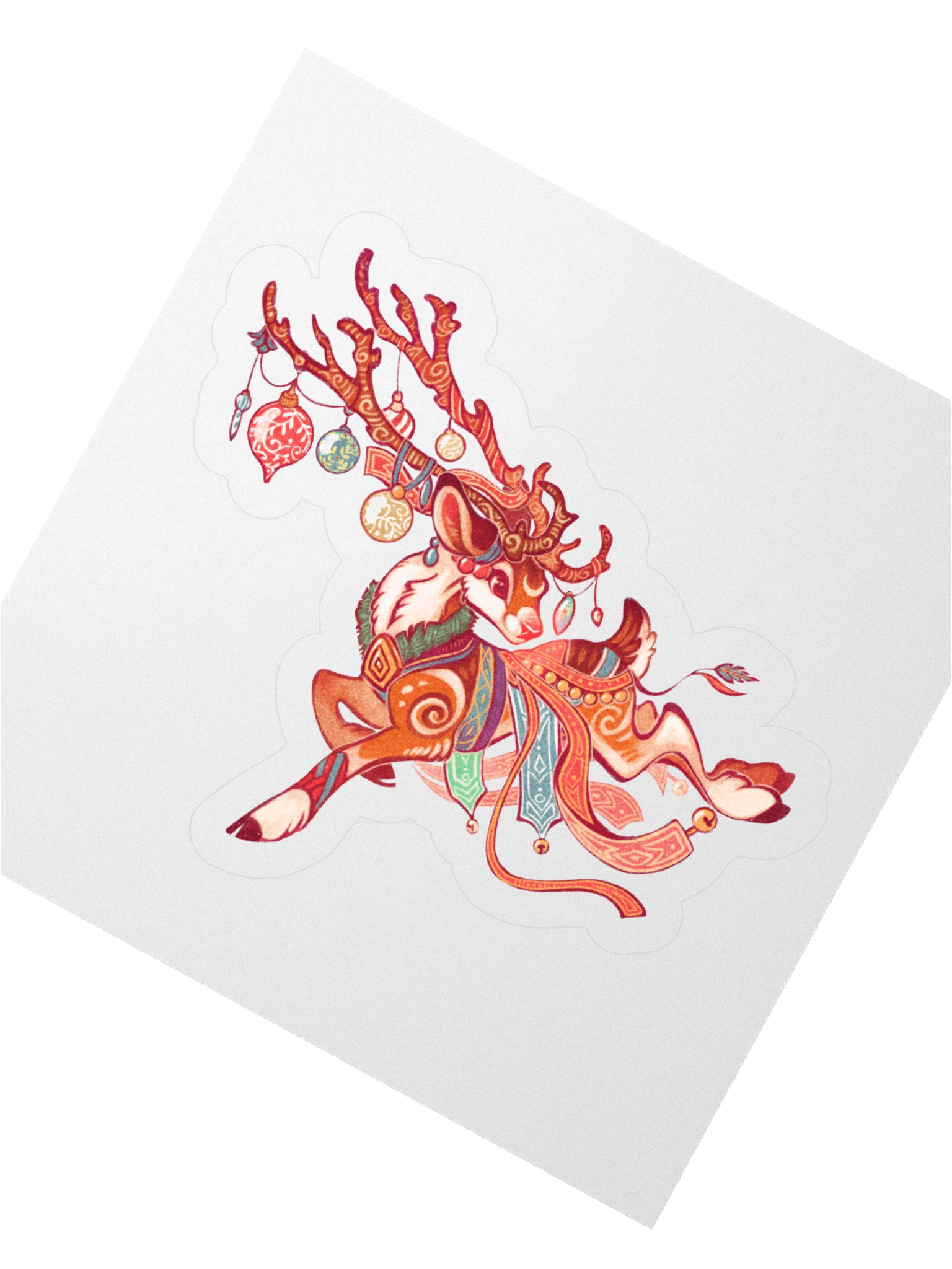 Yule deer | Kiss-cut sticker product image (2)