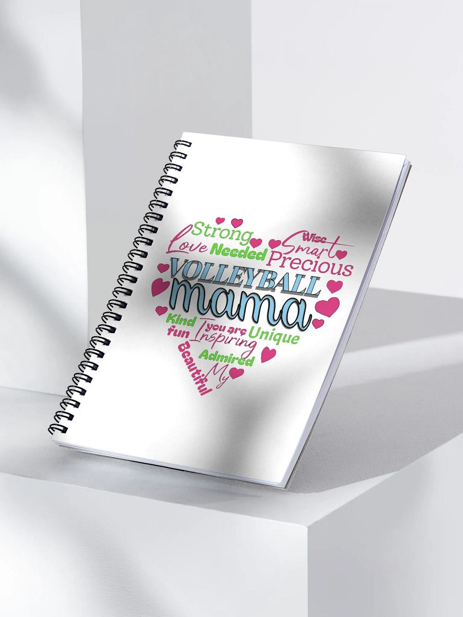 Heart Volleyball Mama Spiral Notebook product image (1)