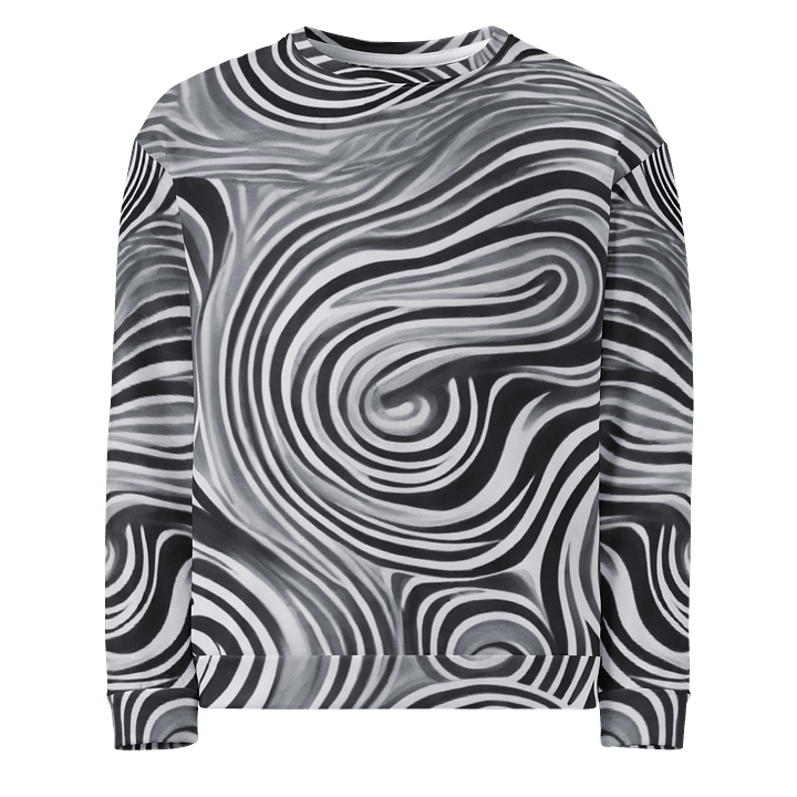 Funky Black and White Noir Liquid Tie-Dye Sweatshirt product image (1)