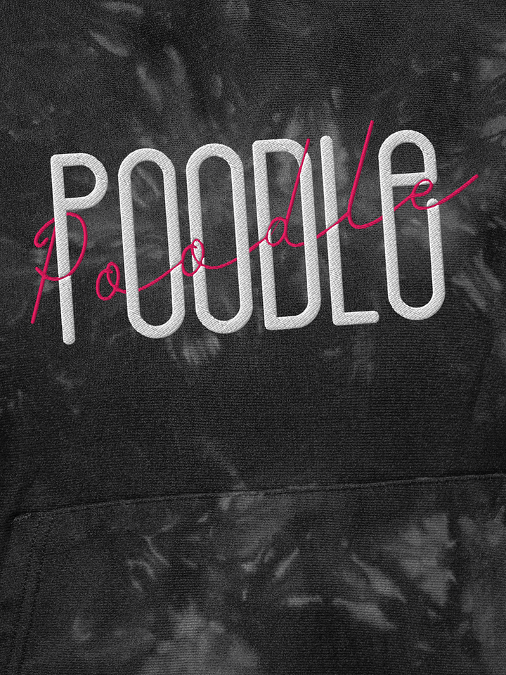 Tie Die Hoodie W/ Poodle Embroidery product image (1)