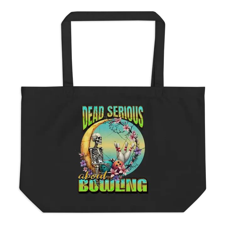 Dead Serious About Bowling Skeleton Tote Bag product image (1)