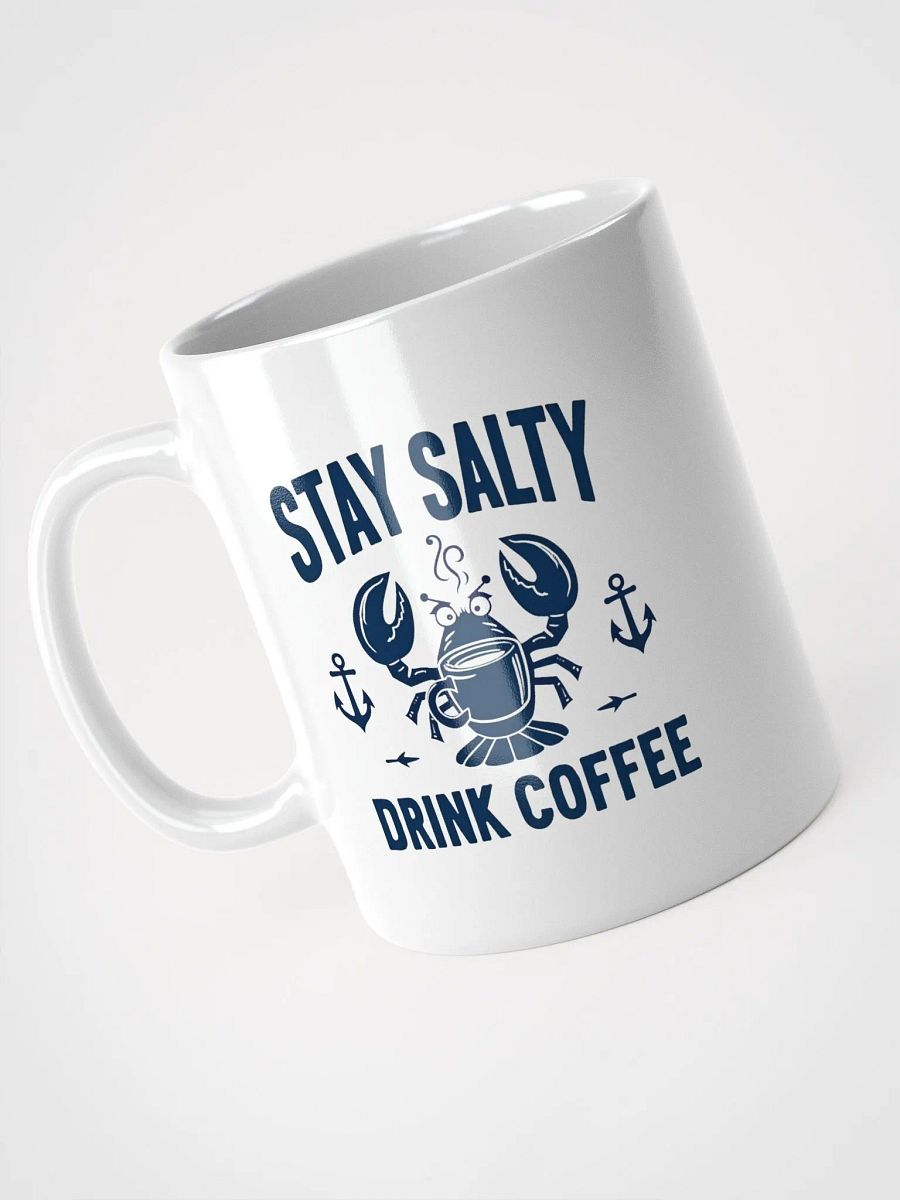 Stay Salty, Drink Coffee | Funny Grumpy Lobster Nautical Mug product image (9)