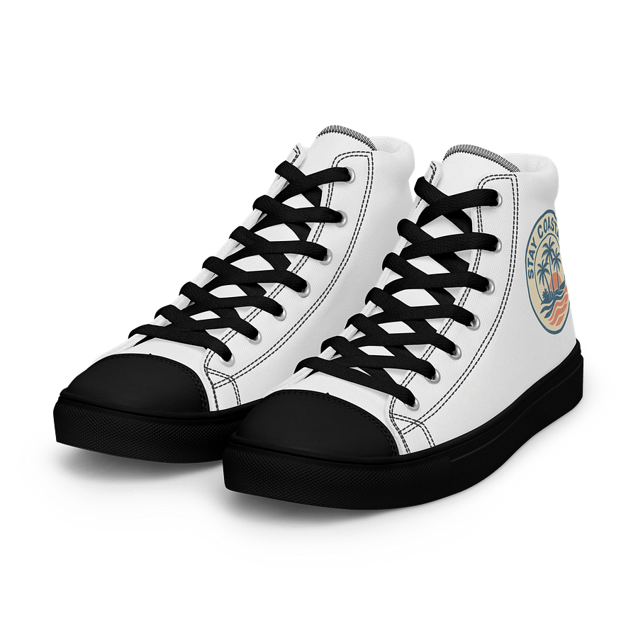 Coastal Sunset Women's High Top Canvas Shoes product image (5)