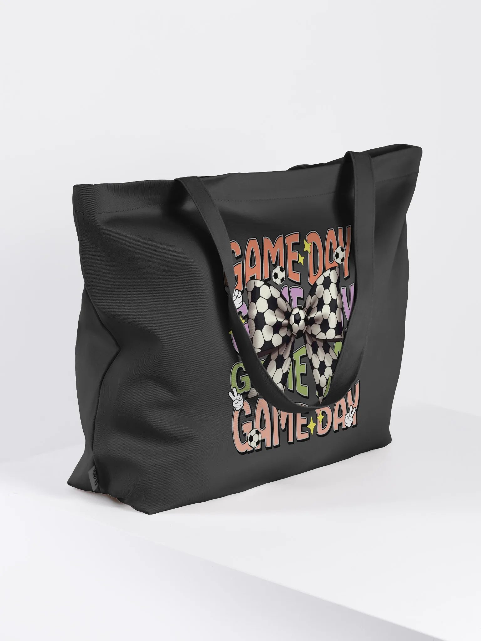 Game Day Bow Soccer Chic Eco Tote Bag product image (1)