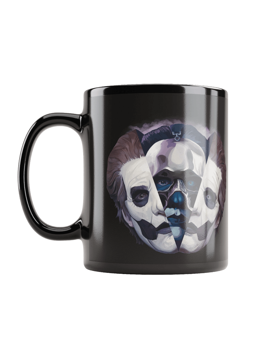 Symmetrical Fragmented Face Black Glossy Mug product image (11)