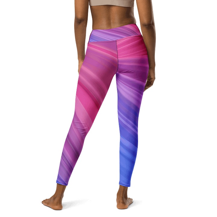 Aurora Wave High-Waisted Leggings - Gradient Color Flow product image (2)