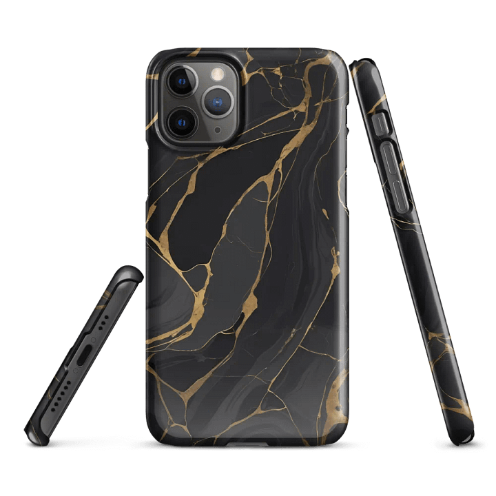 Snap Case for iPhone – Ebon Gold Waves product image (1)