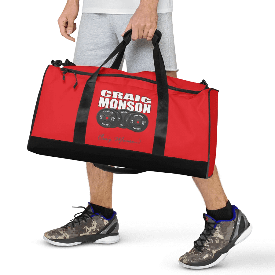 Craig Monson Barbell Signature Collection Red Gym Bag product image (9)