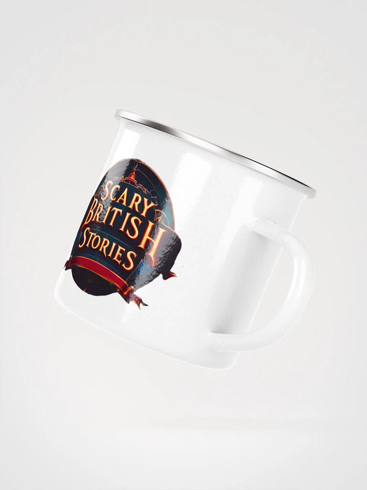Scary British stories, enamel campfire mug product image (1)