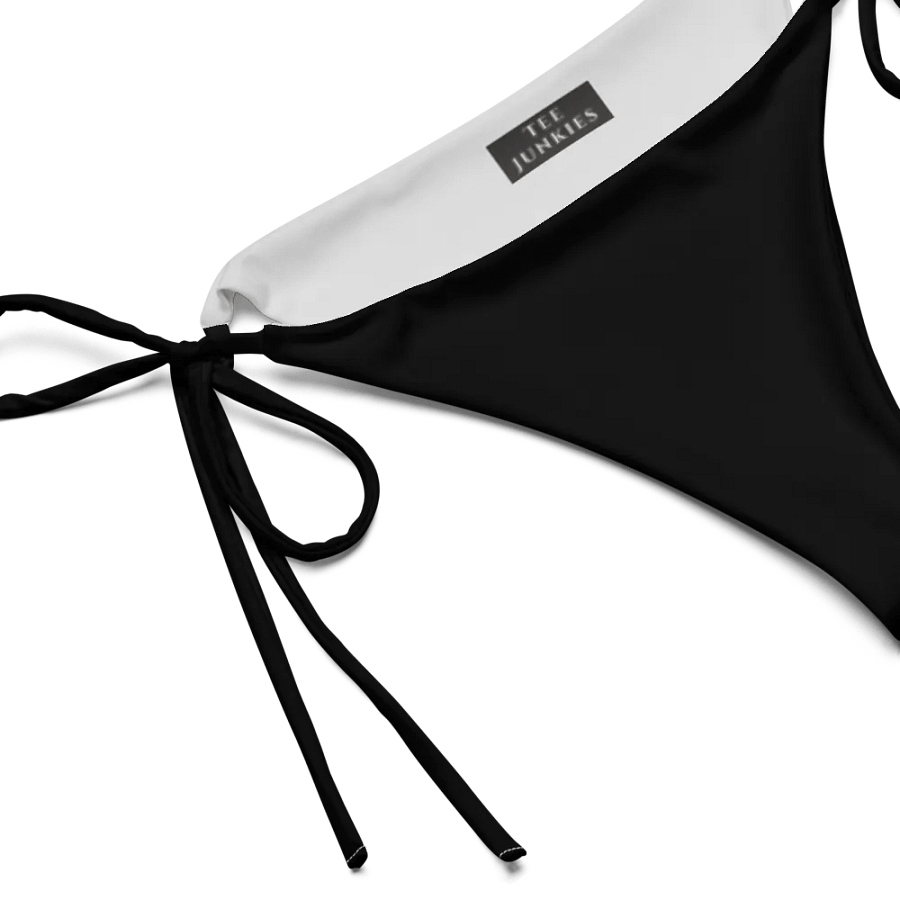 Low Rise Cheeky String Bikini Bottoms, Black product image (3)