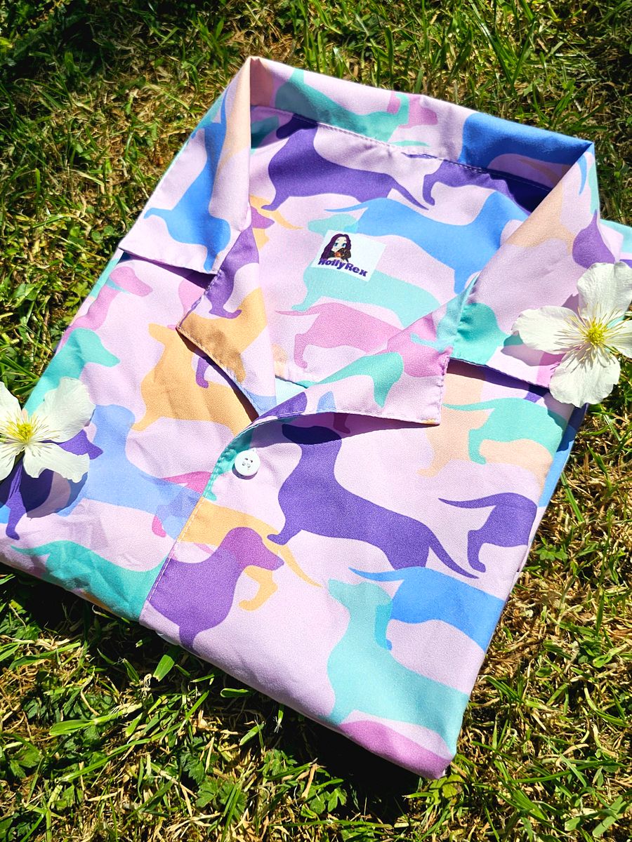 Pastel Hughie Camo Hawaiian Shirt product image (3)