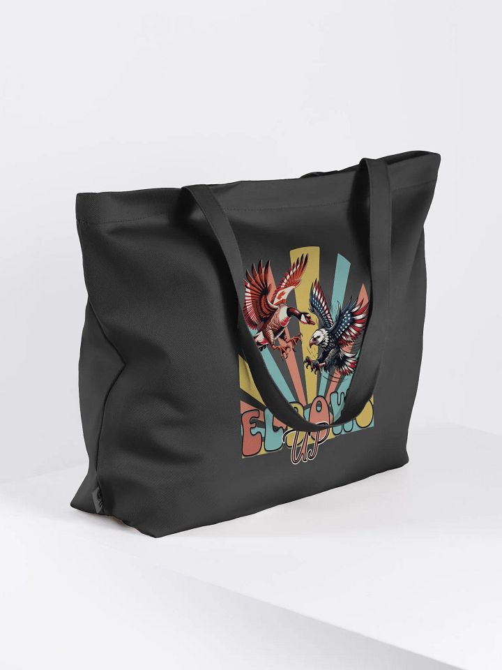 Elbows Up Canadian Goose Vs American Eagle Patriotic Flight Organic Tote product image (1)