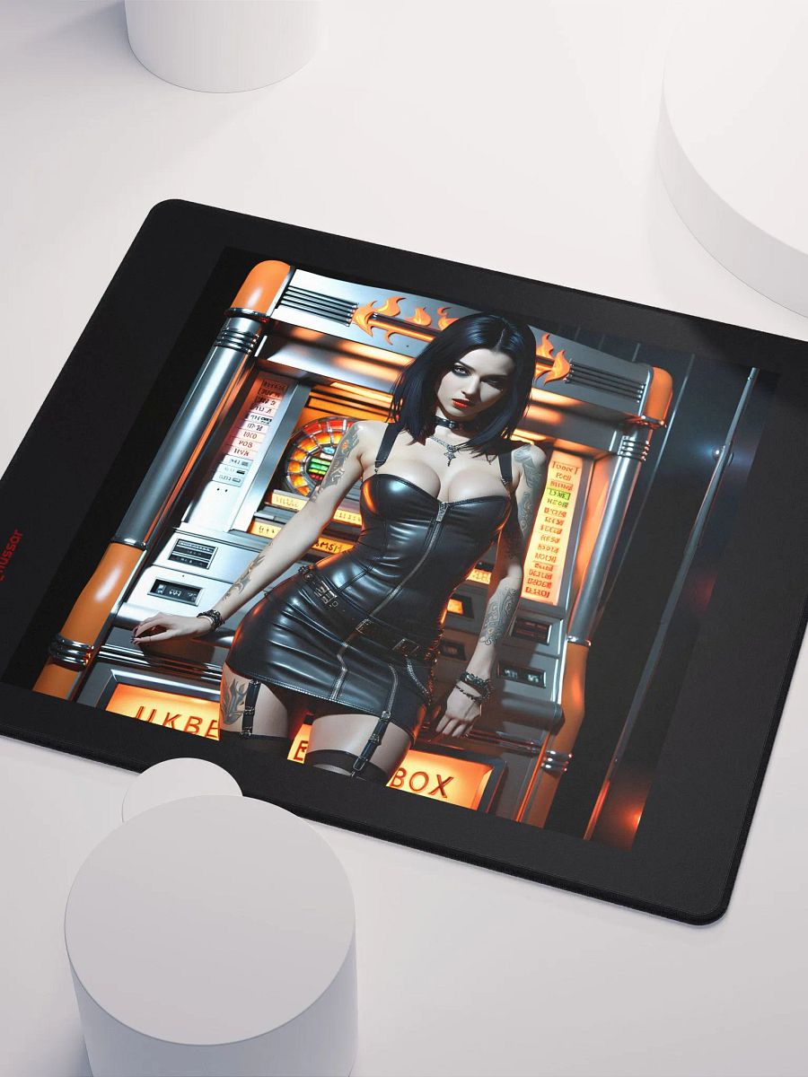 Jukebox Chick Gaming Mouse Pad product image (1)