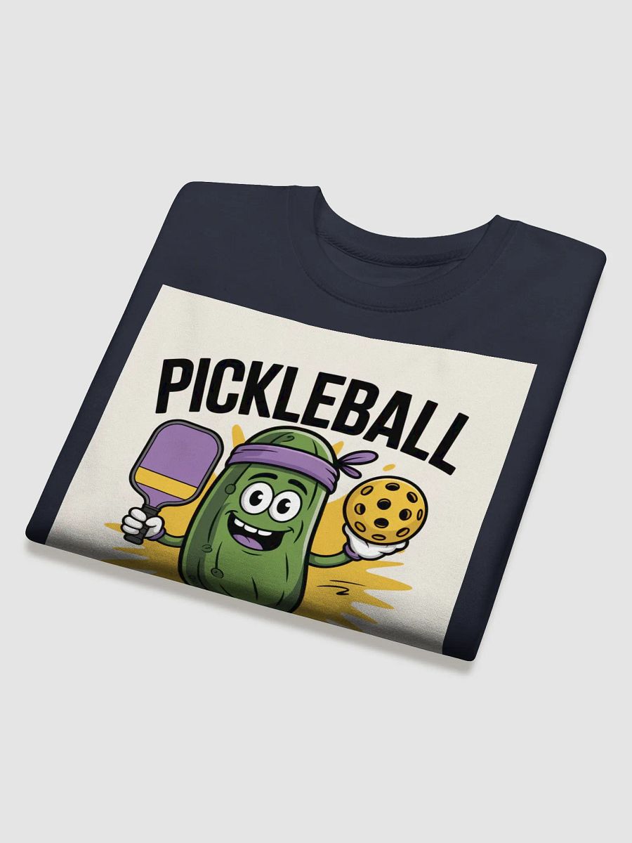 "Pickleball Power" Funny Cartoon Pickle Sweatshirt product image (35)