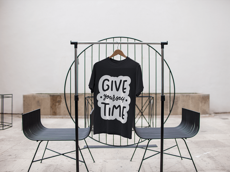 Give Yourself Time Black Unisex T-Shirt product image (3)