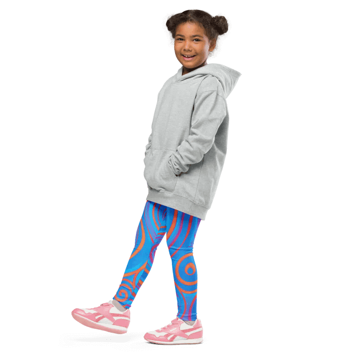 Funky Blue Dreams Liquid Tie-Dye Kid's and Toddler's Leggings product image (2)