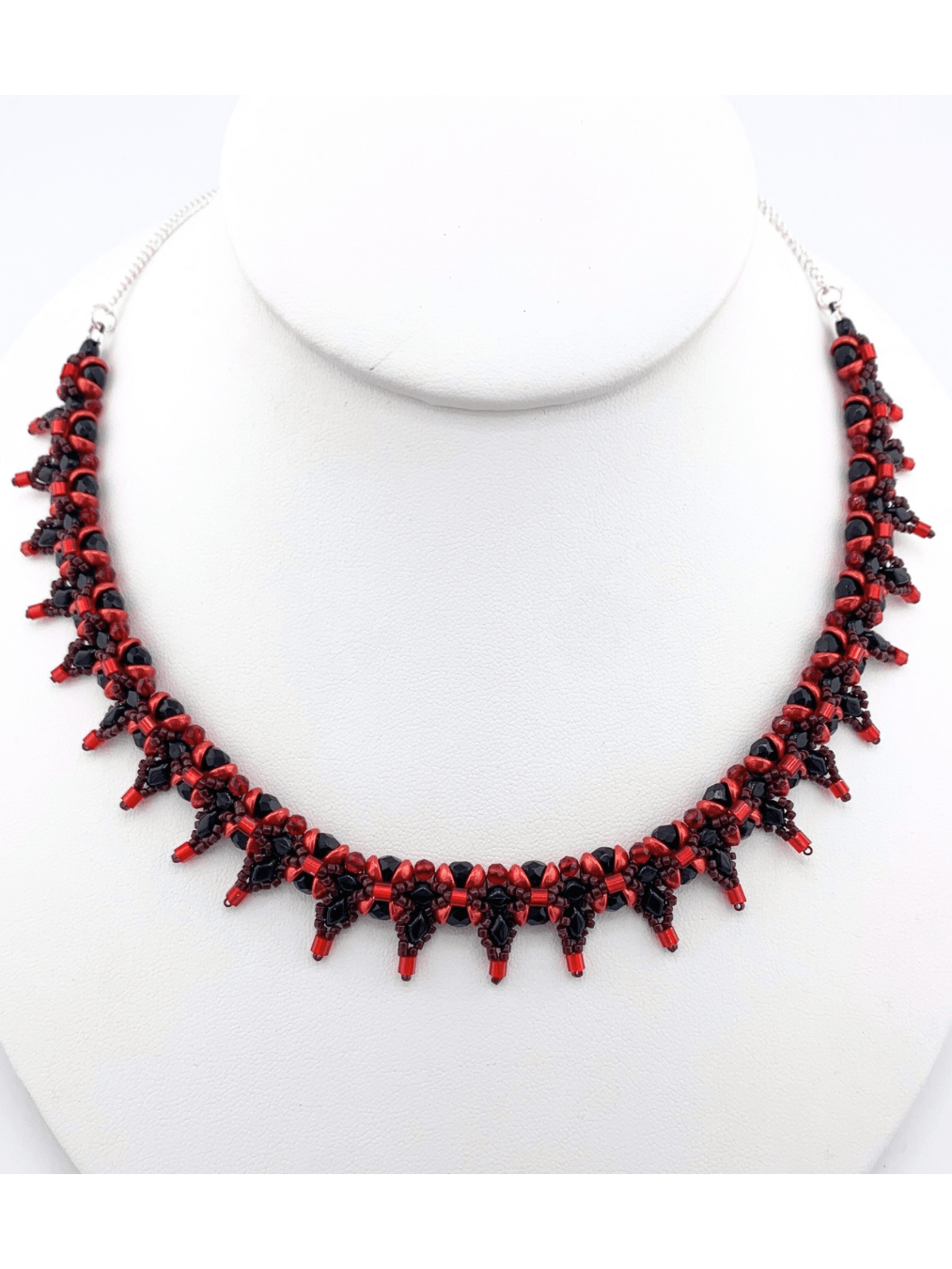 Cherry Crush Beaded Necklace - Red, Black product image (2)