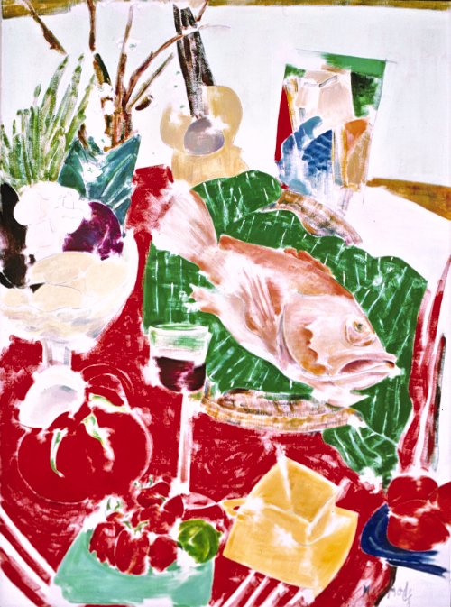 Still Life with Fish 2 (1985) on canvas (30" x 40") product image (1)
