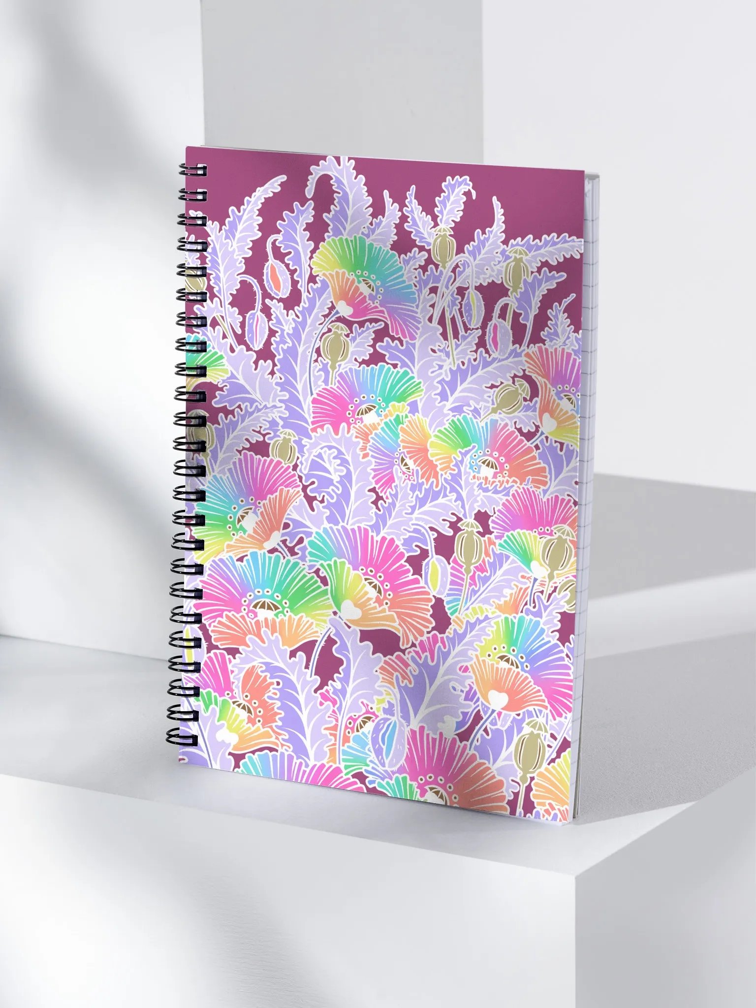 Rainbow Poppy Field Notebook product image (4)