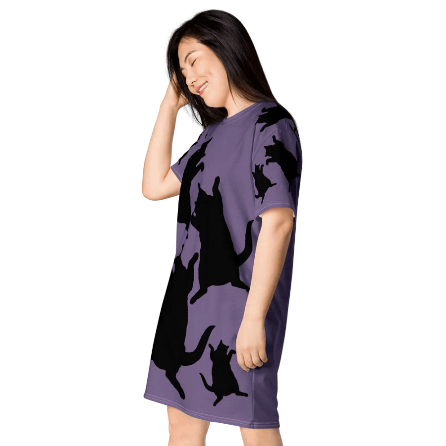 Childless Cat Ladies Run This Country Purple T-Shirt Dress product image (5)