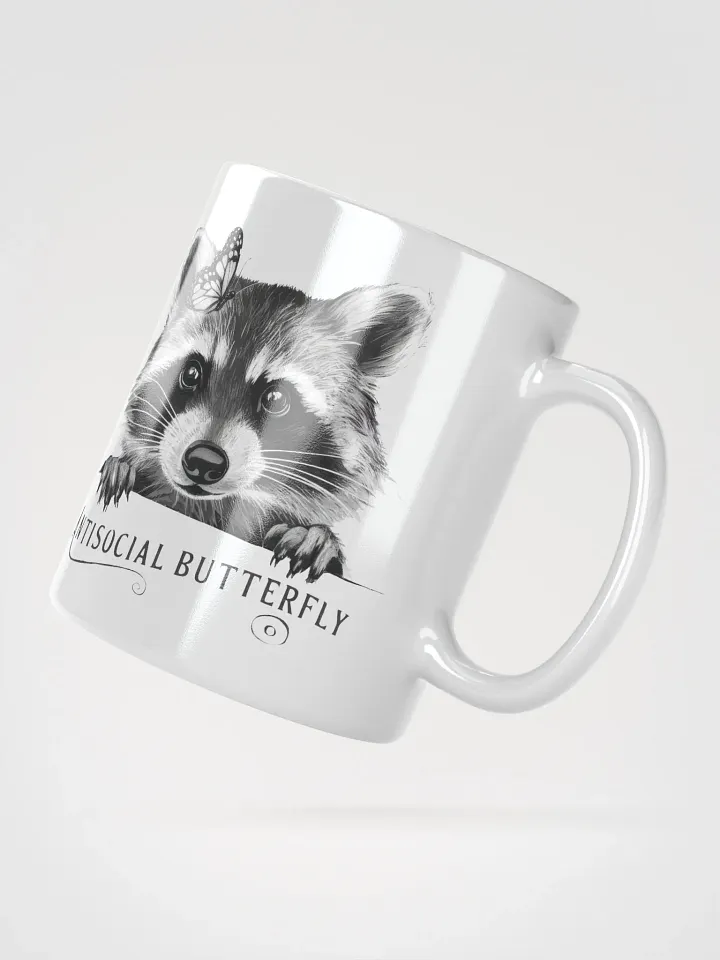 Antisocial Butterfly Raccoon Mug product image (5)